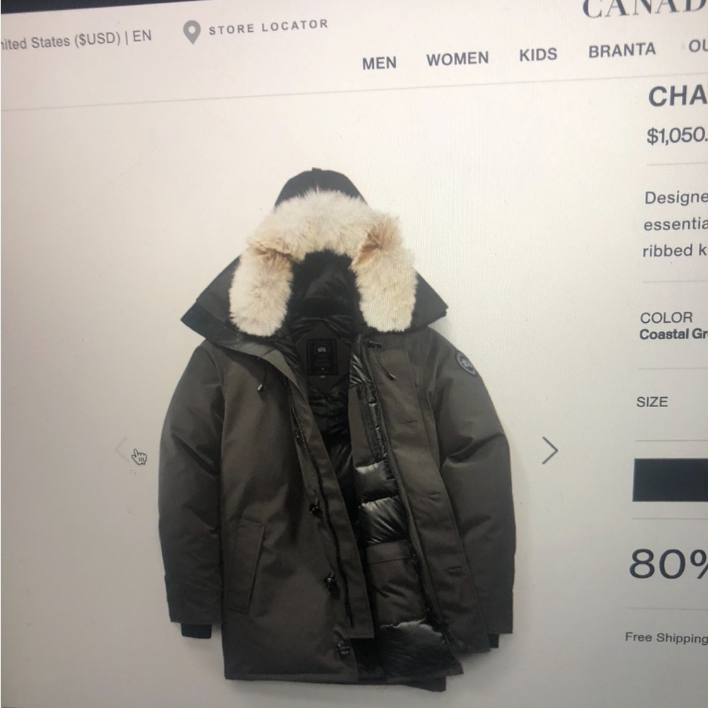Canada Goose Navy Black Label Chateau Parka with Fur-Trimmed Hood